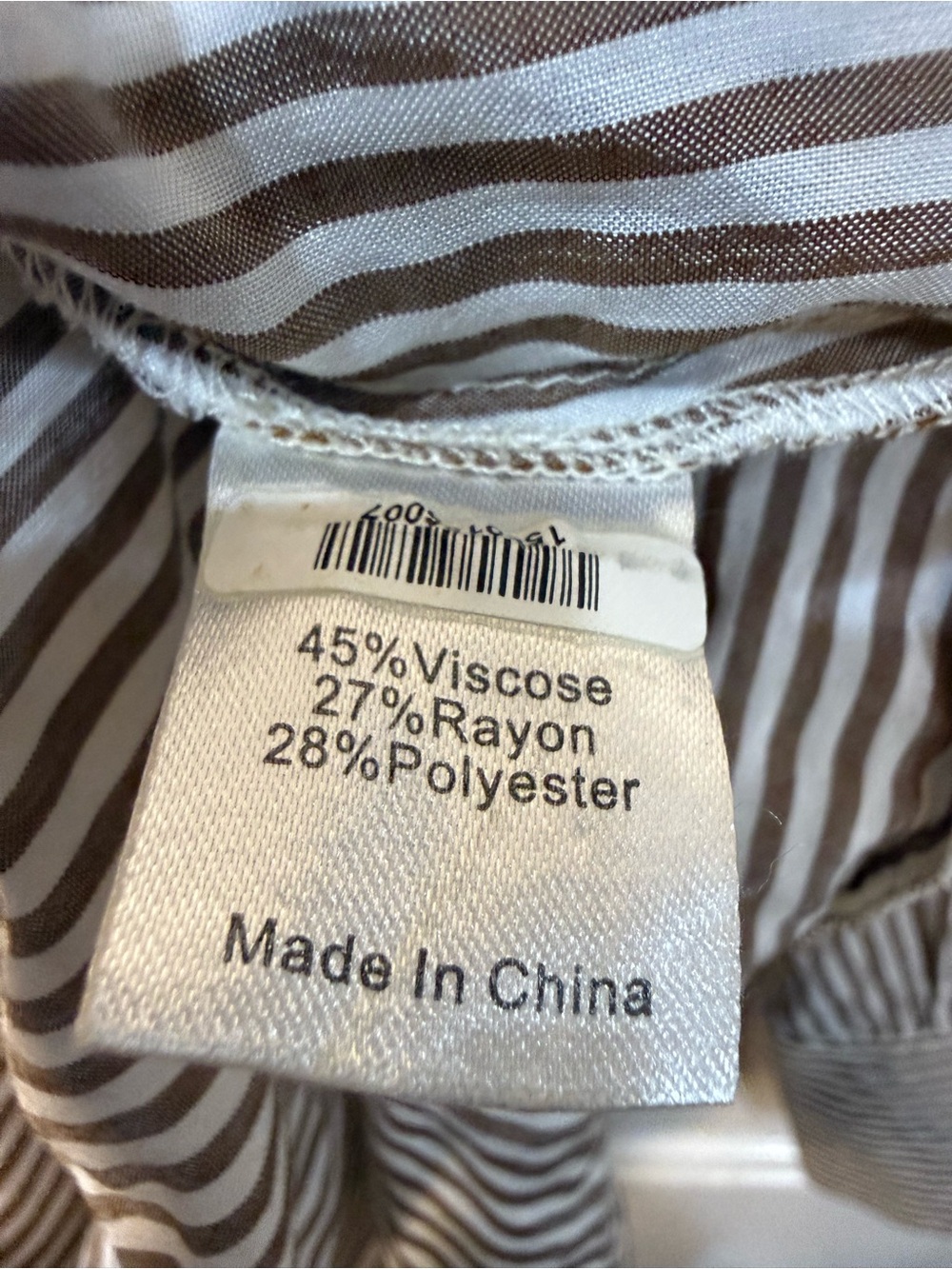 Tuckernuck Brown and White Striped Button-Front Dress size Medium - Picture 6 of 6